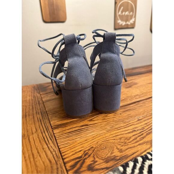 Steve Madden Blue Ghillie Lace-Up Ankle Tie Gladiator Strappy Sandals Size 9.5 - Picture 5 of 7